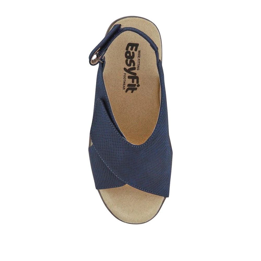 Extra-Wide-Fit Slingback Sandals - CADHA / 327 198 - Navy - Image 4