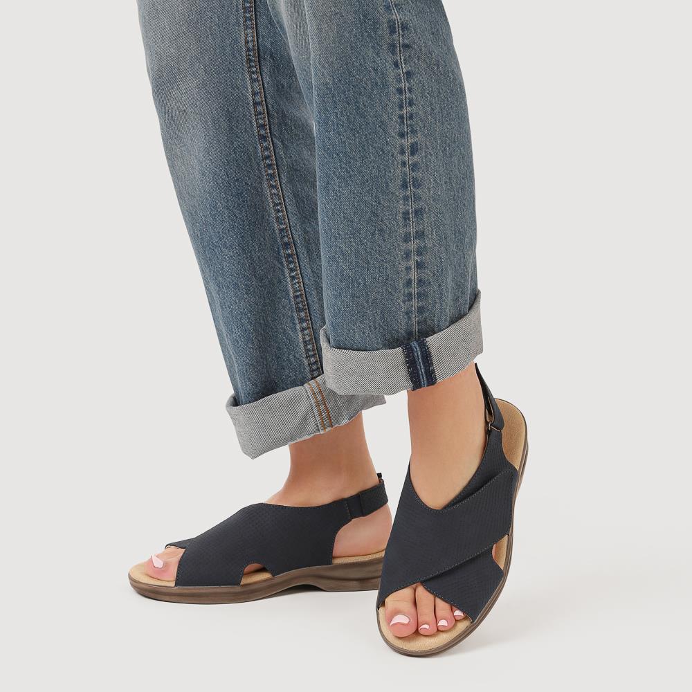 Extra-Wide-Fit Slingback Sandals - CADHA / 327 198 - Navy - Image 5