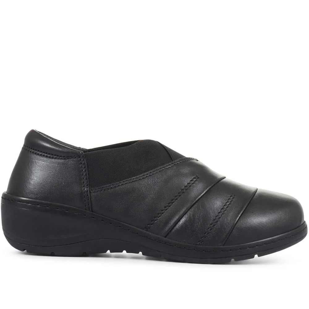 Extra-Wide Fit Slip On Shoes - MEGHAN / 320 189 - Black - Image 2
