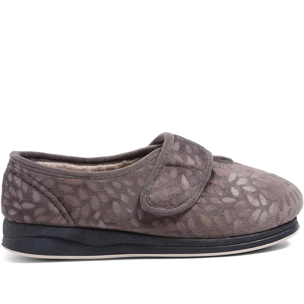 Extra-Wide Fit Slippers - AMINA / 323 506 - Grey - Image 2