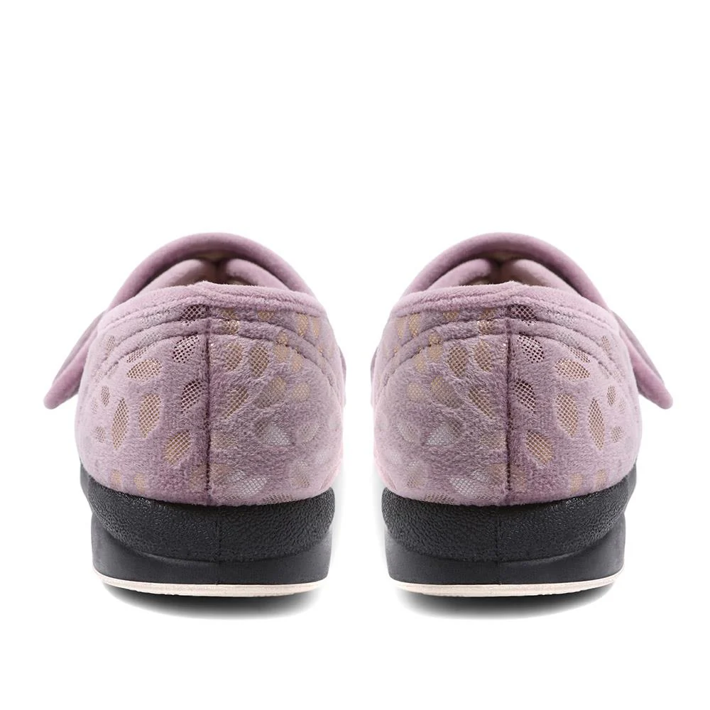 Extra-Wide Fit Slippers - AMINA / 323 506 - Lilac - Image 4