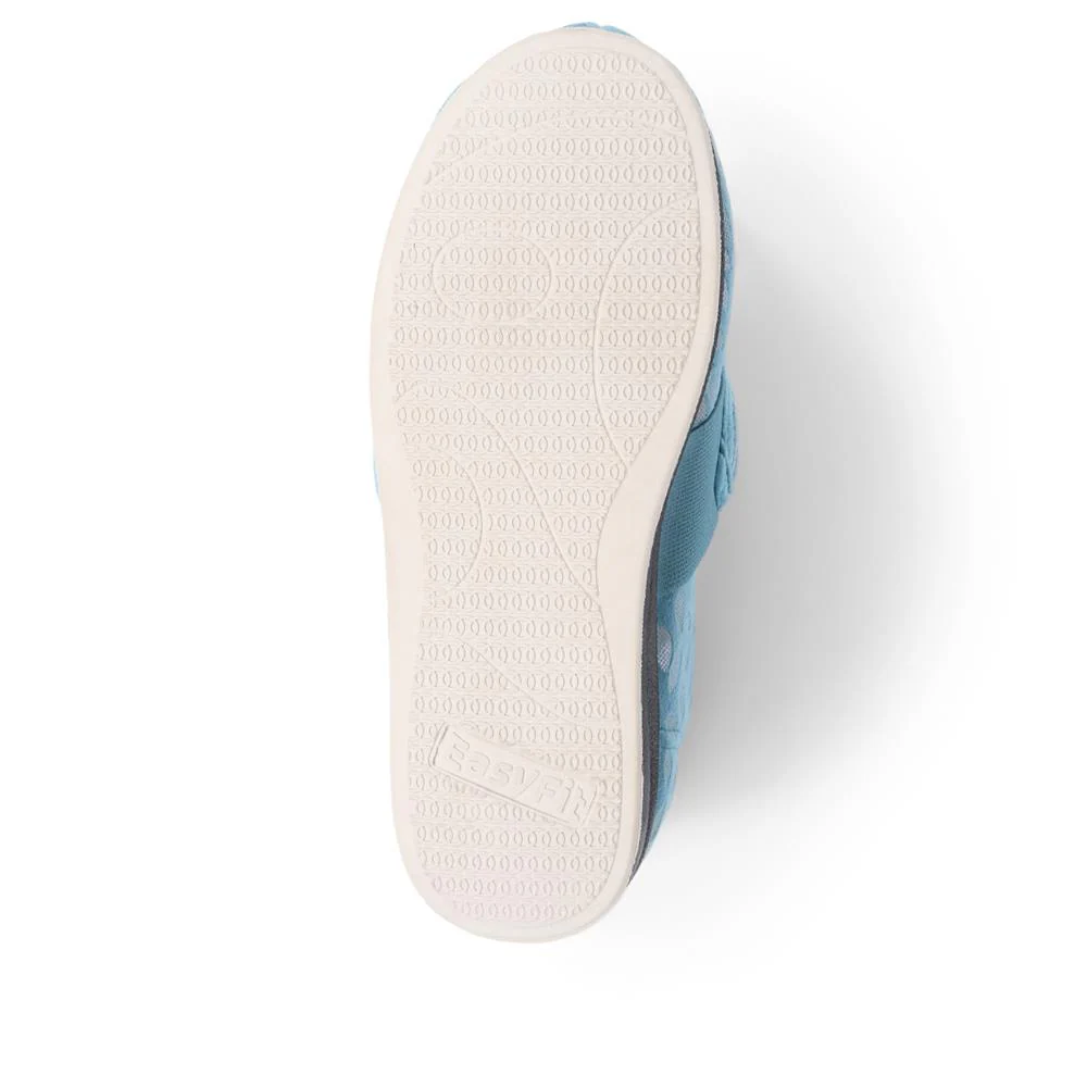 Extra-Wide Fit Slippers - AMINA / 323 506 - Teal - Image 4