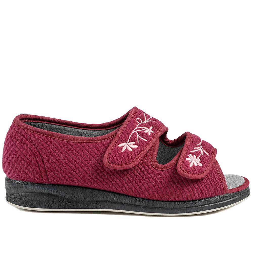 Extra-Wide Fit Slippers - AVIANNA / 323 507 - Burgundy - Image 3