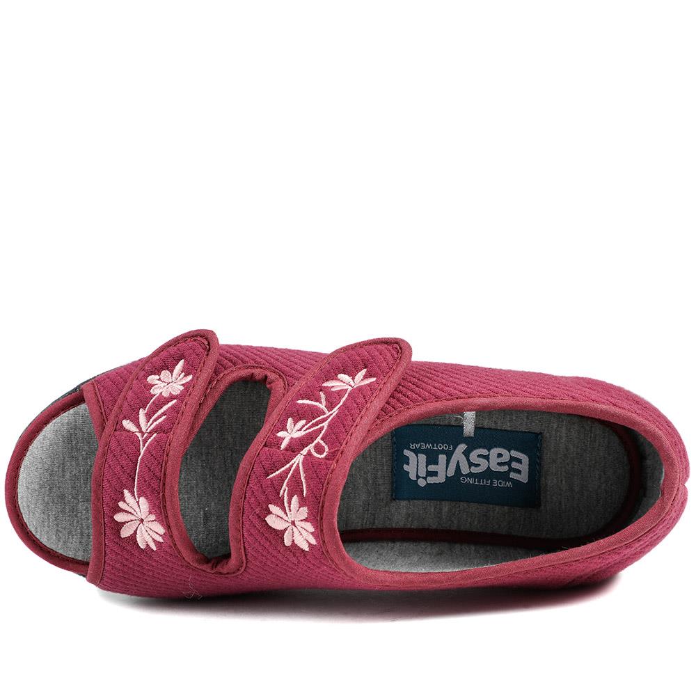 Extra-Wide Fit Slippers - AVIANNA / 323 507 - Burgundy - Image 5