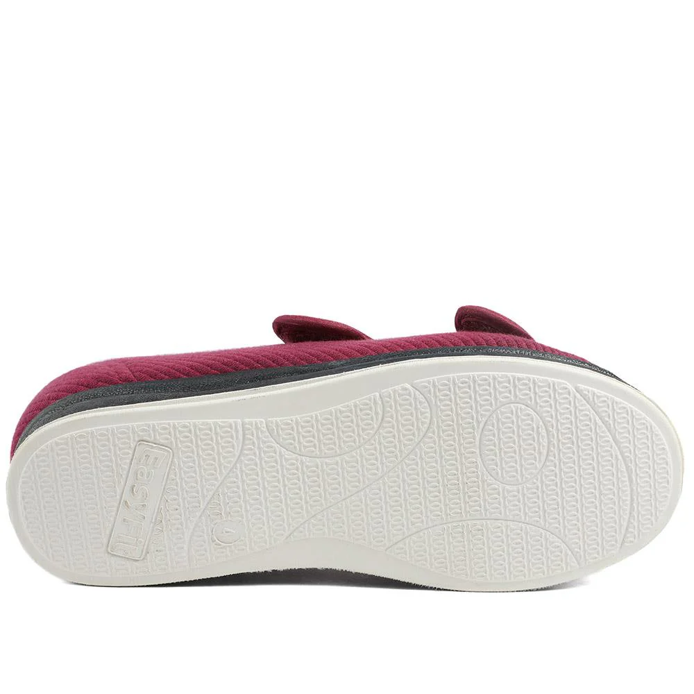 Extra-Wide Fit Slippers - AVIANNA / 323 507 - Burgundy - Image 6