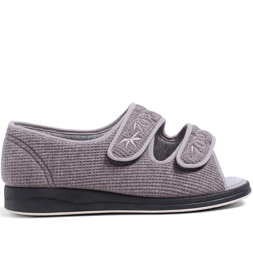 Extra-Wide Fit Slippers - AVIANNA / 323 507 - Grey - Image 2