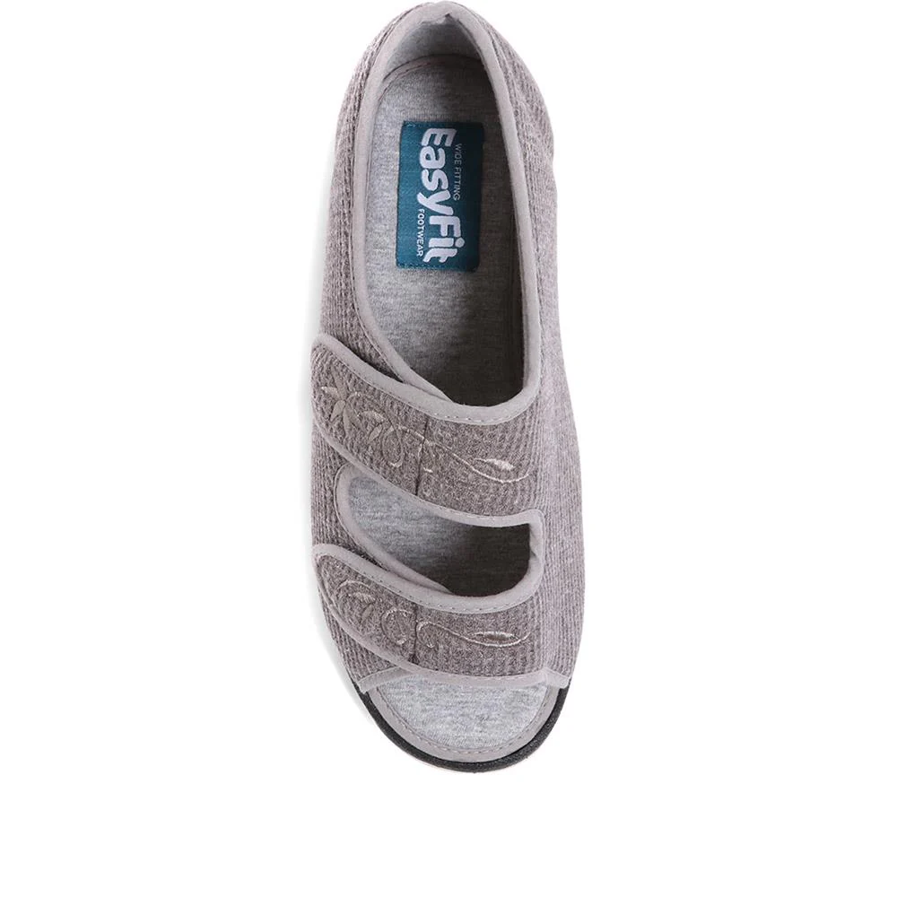 Extra-Wide Fit Slippers - AVIANNA / 323 507 - Grey - Image 4