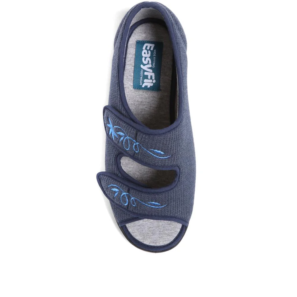 Extra-Wide Fit Slippers - AVIANNA / 323 507 - Navy - Image 4