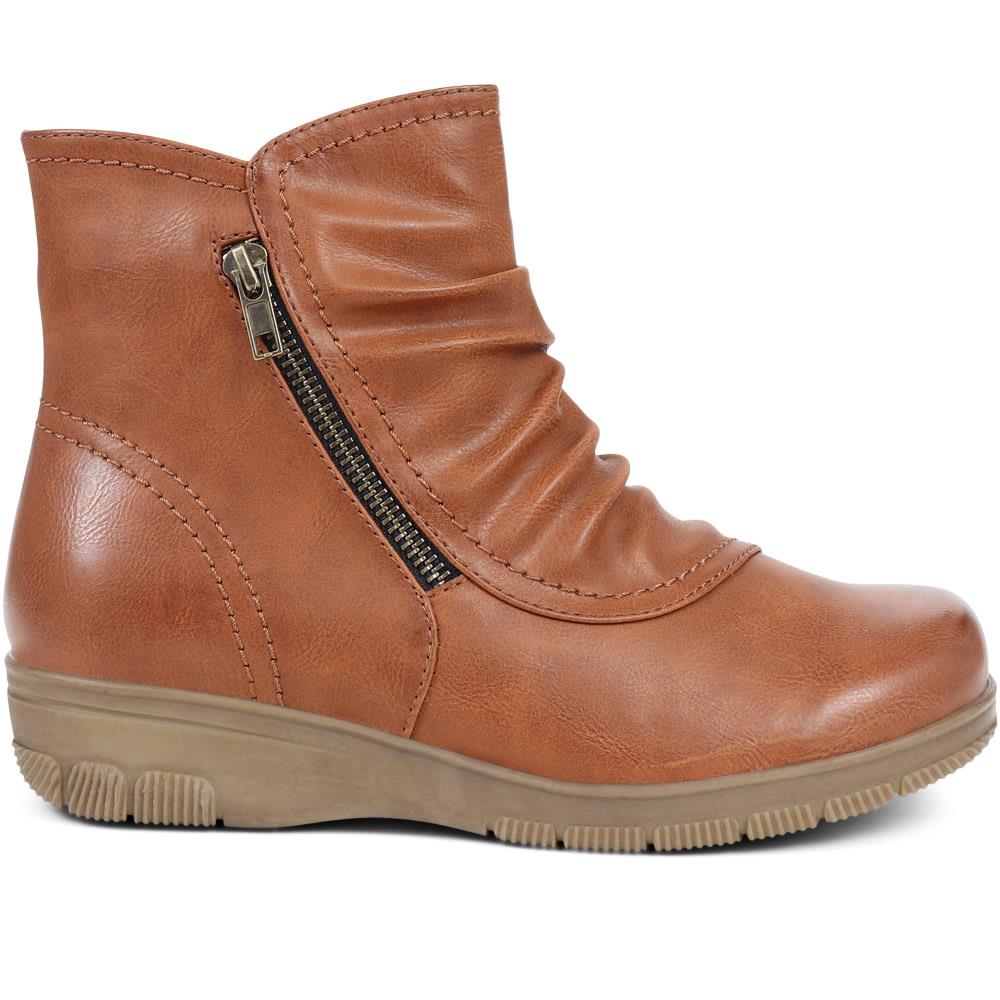 Extra-Wide Fit Smart Ankle Boots - WINFREY / 324 198 - Tan - Image 2