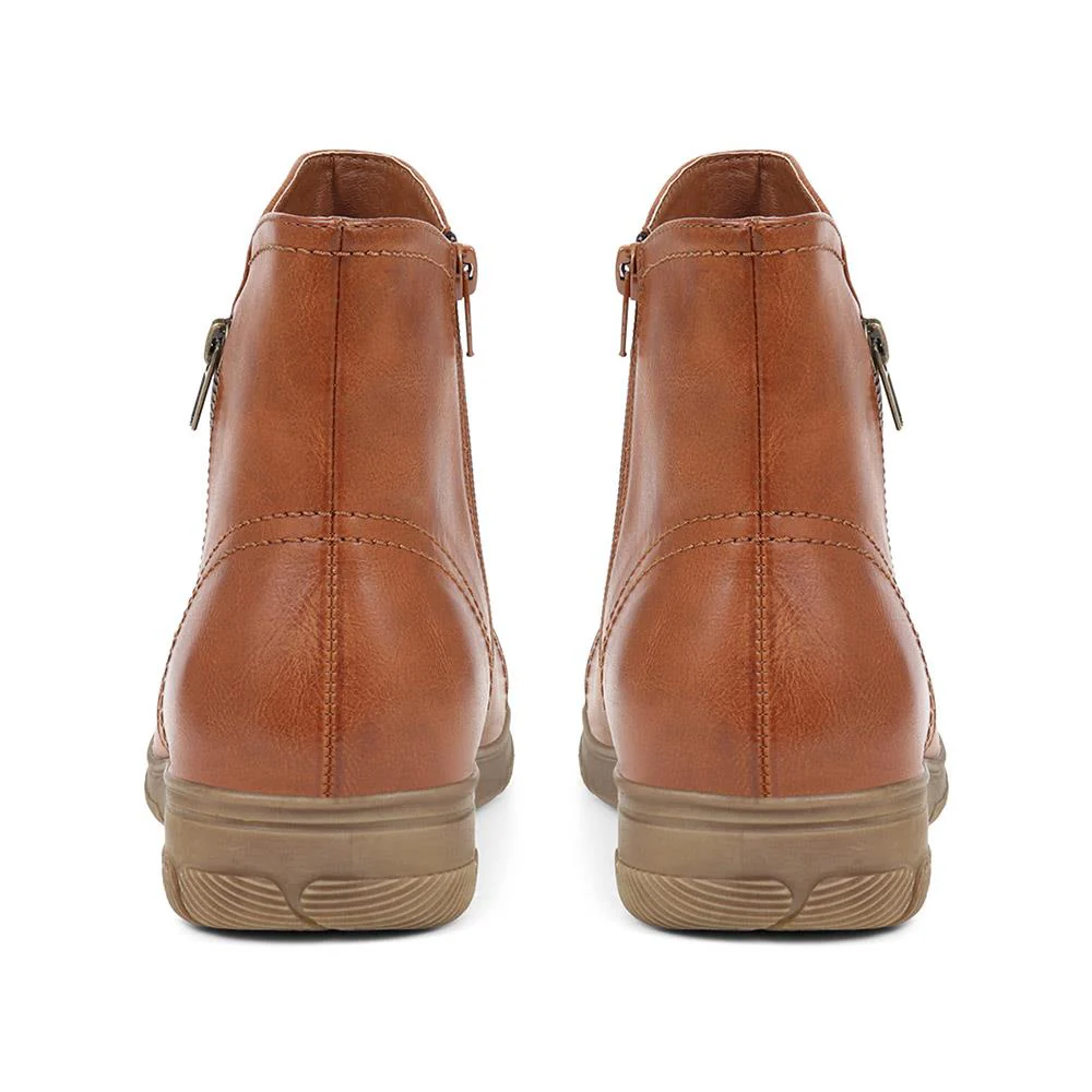 Extra-Wide Fit Smart Ankle Boots - WINFREY / 324 198 - Tan - Image 3