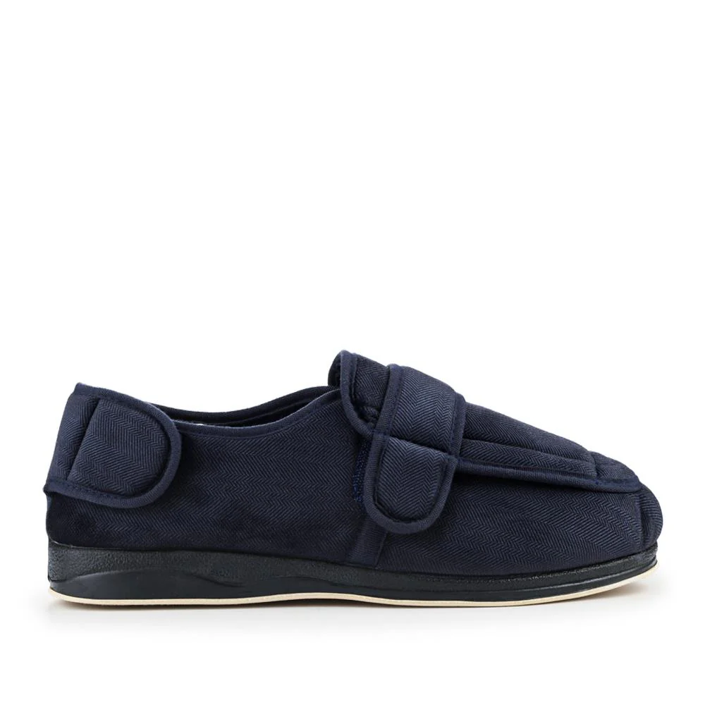 Extra-Wide-Fit Touch-Fastening Slippers - ARNOLDO / 321 148 - Navy - Image 2