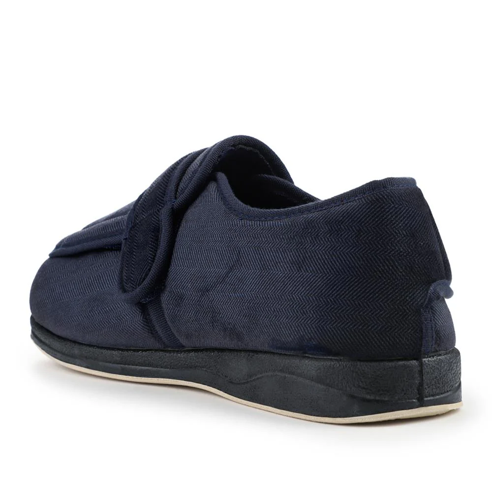 Extra-Wide-Fit Touch-Fastening Slippers - ARNOLDO / 321 148 - Navy - Image 3