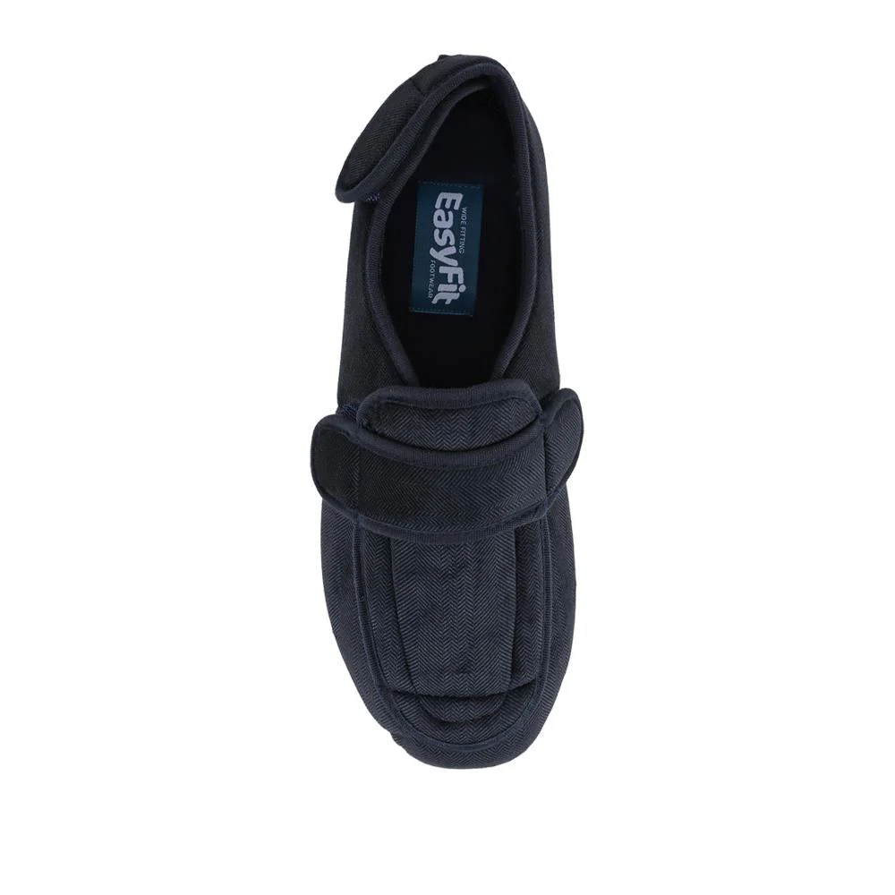 Extra-Wide-Fit Touch-Fastening Slippers - ARNOLDO / 321 148 - Navy - Image 4