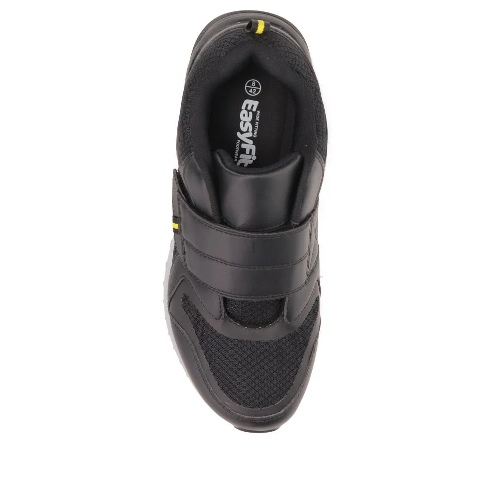 Extra-Wide Fitting Touch-Fasten Trainers - LEE / 326 510 - Black - Image 5
