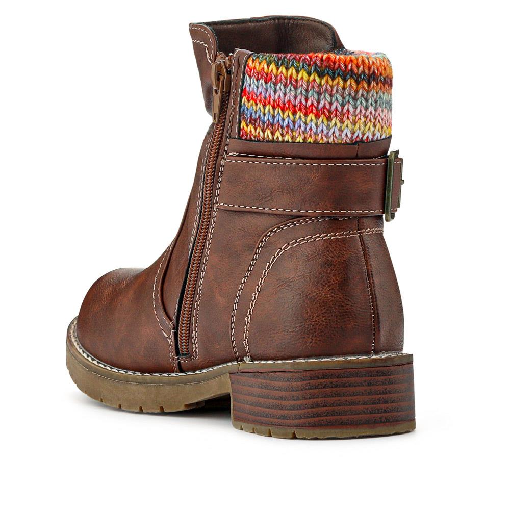 Extra-Wide Knitted Cuff Boots - BELLINI / 326 750 - Brown - Image 3