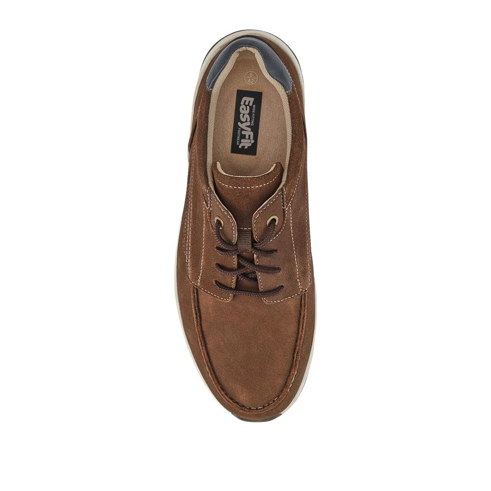 Extra-Wide Leather Casual Shoes - KRISTOPH / 326 962 - Brown - Image 6