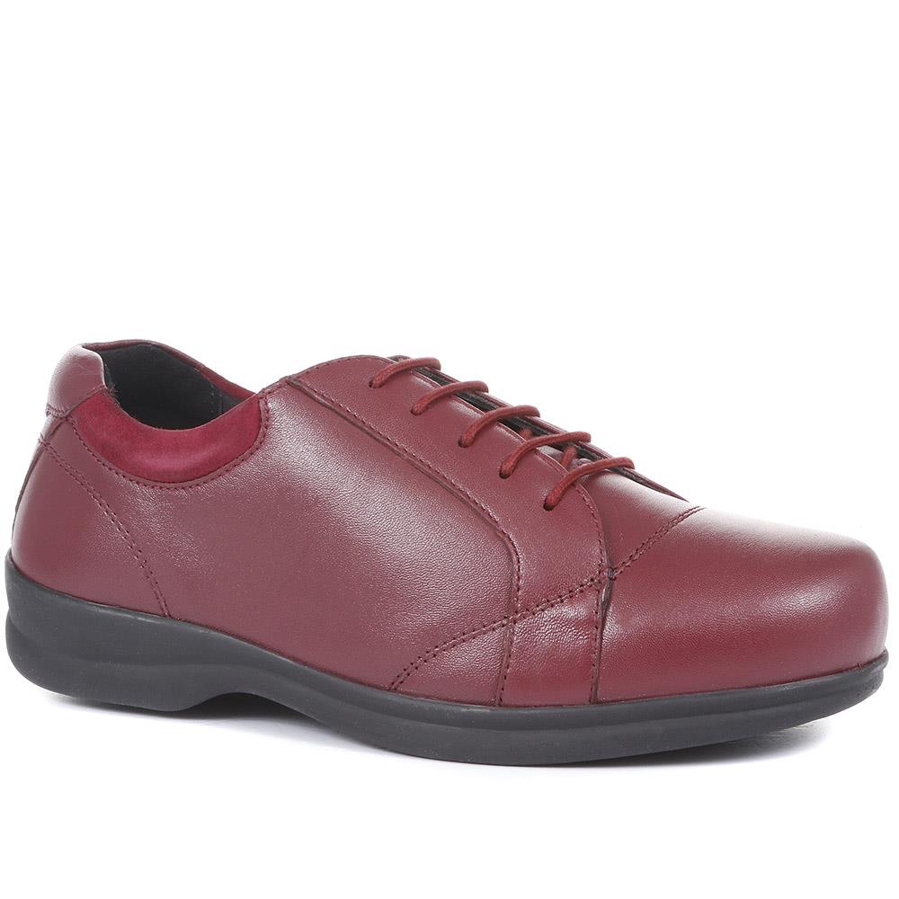 Extra Wide Leather Lace Up Shoes - LILLIE / 321 152 - Image 2