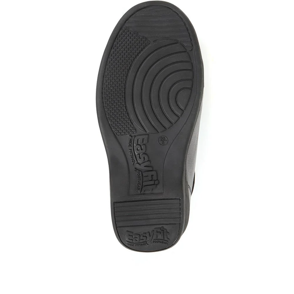 Extra Wide Leather Lace Up Shoes - LILLIE / 321 152 - Black - Image 5