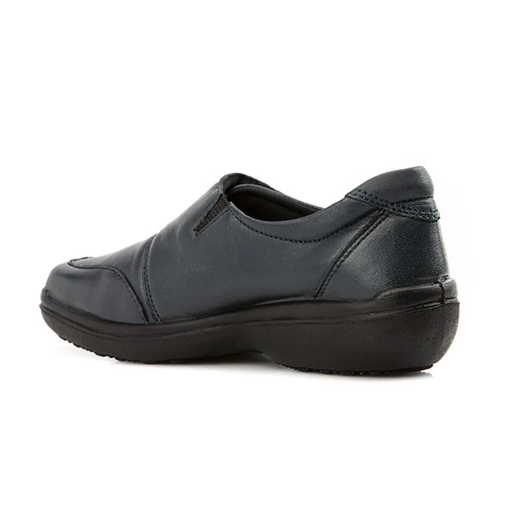 Wide Fit Leather One-Touch-Fasten Monk Shoes - RAJA2305 / 307 957 - Navy - Image 3