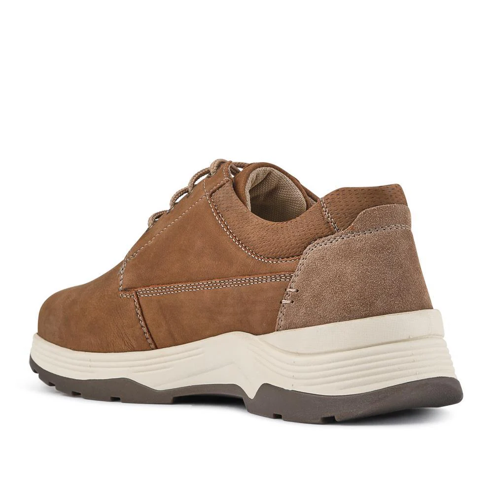 Extra-Wide Lightweight Lace-Up Shoes - GINO / 327 072 - Mocha - Image 3