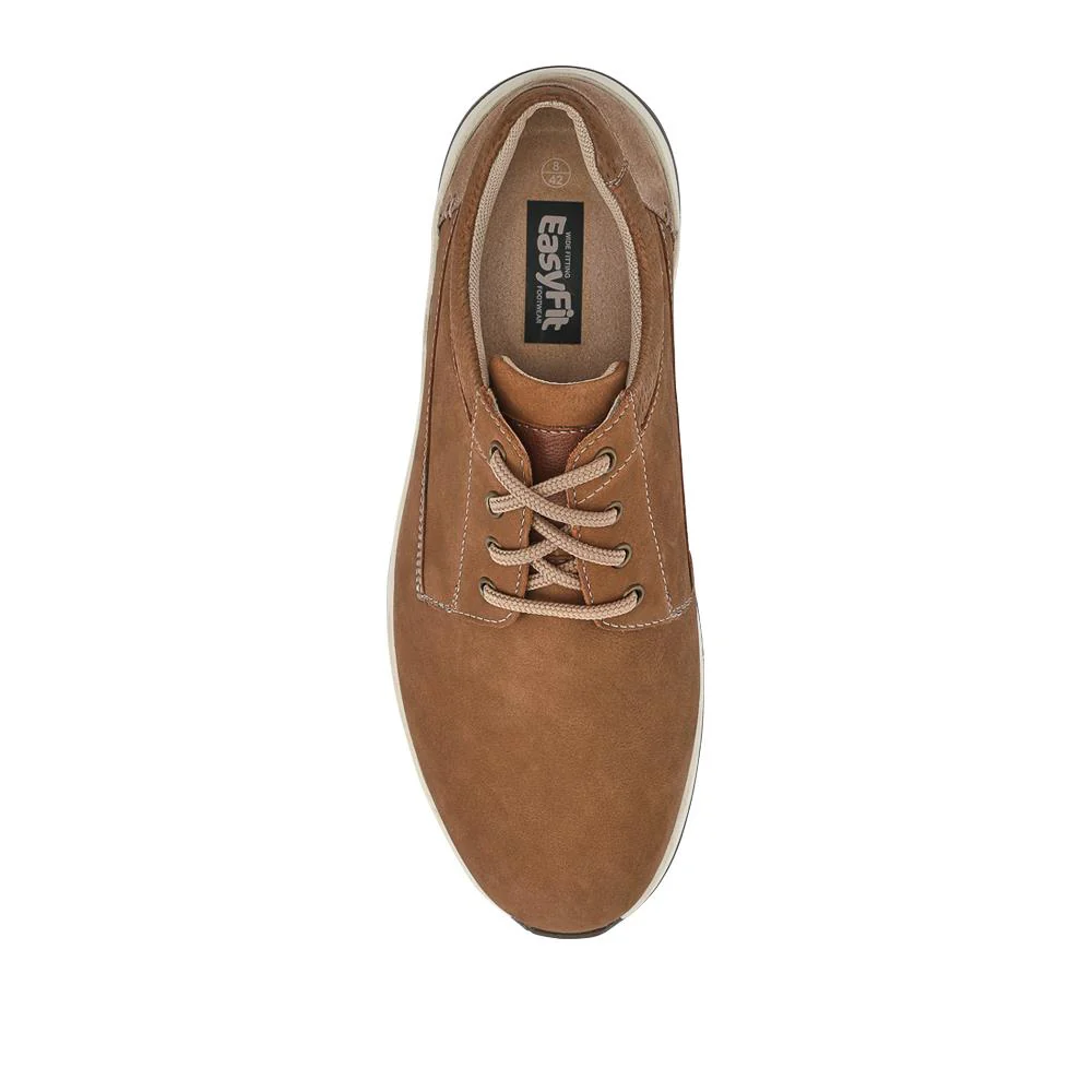 Extra-Wide Lightweight Lace-Up Shoes - GINO / 327 072 - Mocha - Image 4