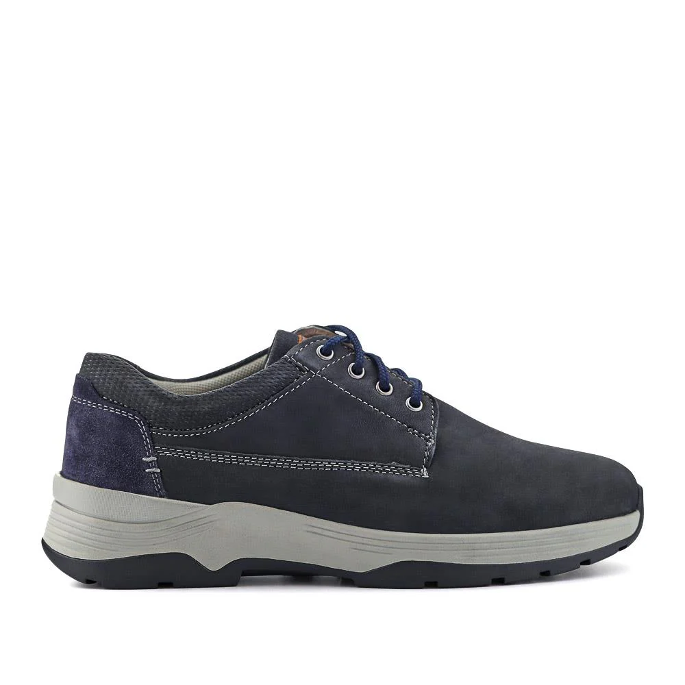 Extra-Wide Lightweight Lace-Up Shoes - GINO / 327 072 - Navy - Image 2