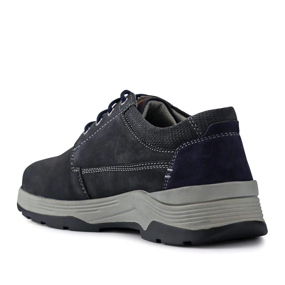 Extra-Wide Lightweight Lace-Up Shoes - GINO / 327 072 - Navy - Image 3