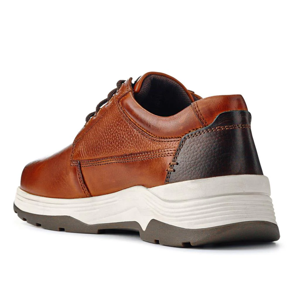 Extra-Wide Memory Foam Lace-Up Shoes - NICOLAS / 326 968 - Cognac - Image 3