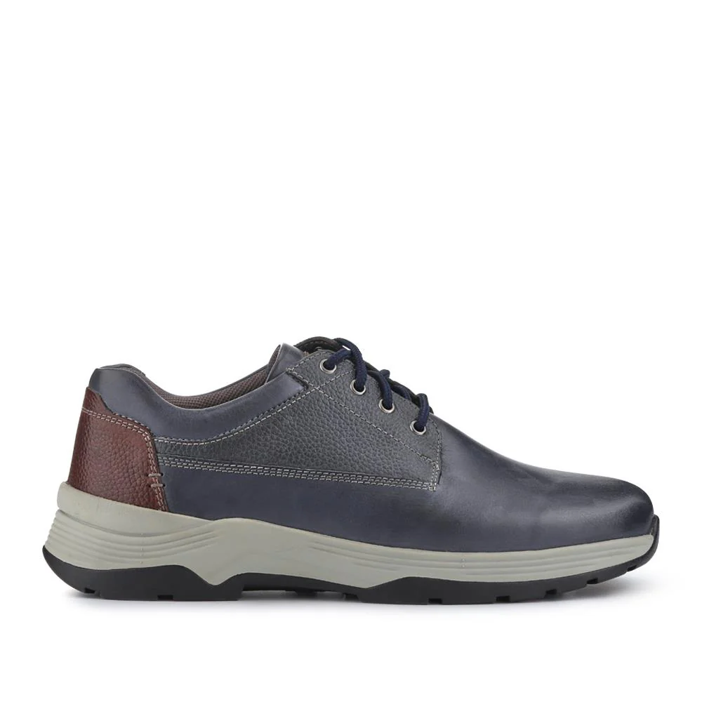 Extra-Wide Memory Foam Lace-Up Shoes - NICOLAS / 326 968 - Navy - Image 2
