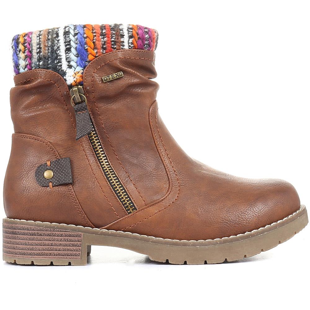 Extra Wide Plus Ankle Boots - MAISIE / 320 915 - Tan - Image 2