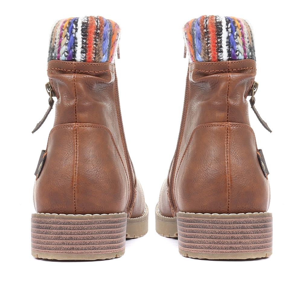 Extra Wide Plus Ankle Boots - MAISIE / 320 915 - Tan - Image 3