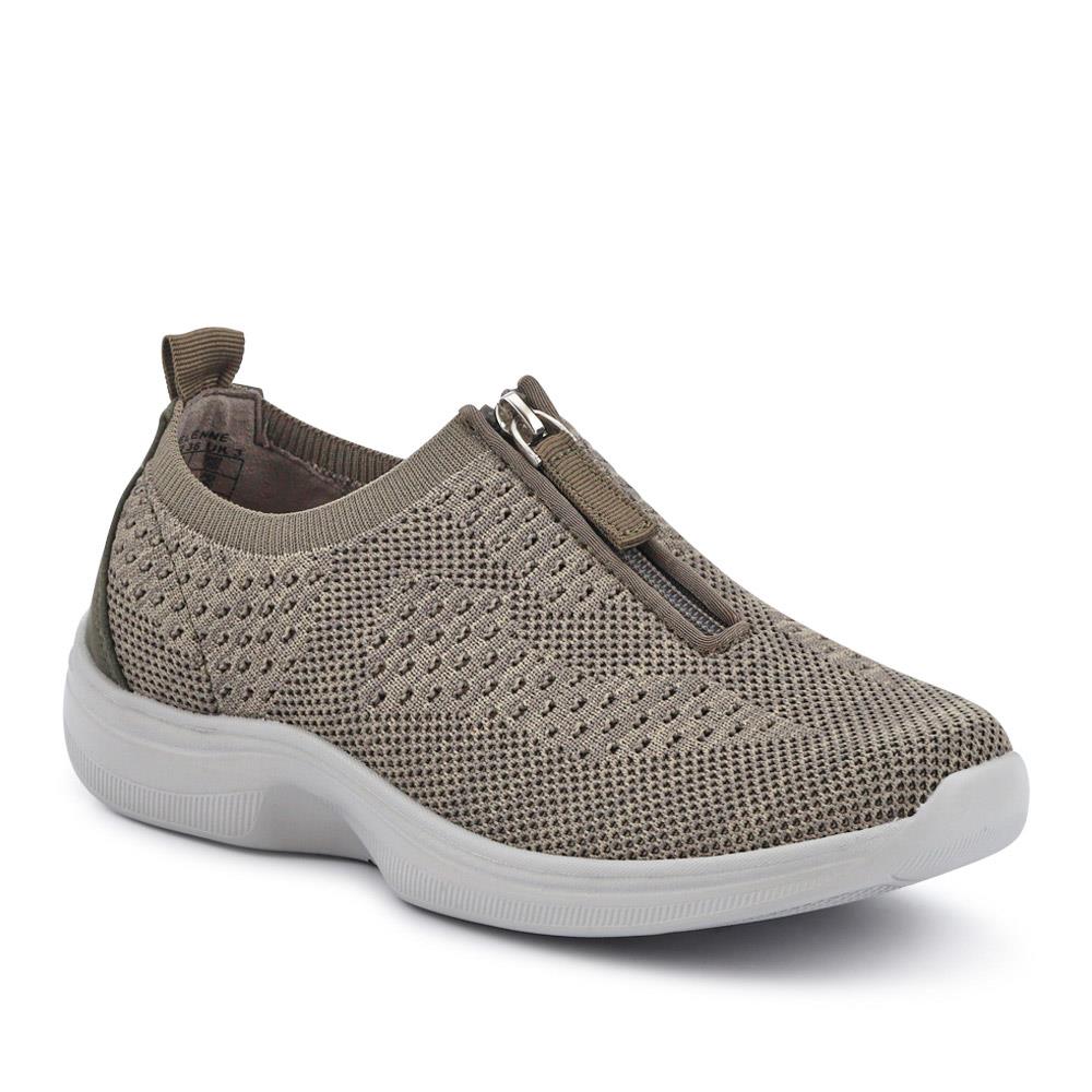 Extra-Wide Slip-On Shoes - ELENNE / 326 956 - Khaki