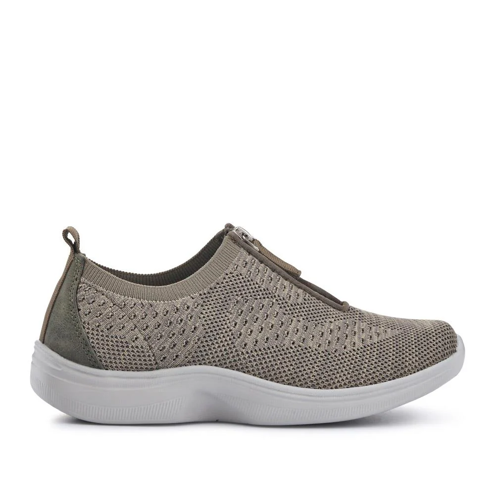 Extra-Wide Slip-On Shoes - ELENNE / 326 956 - Khaki - Image 3