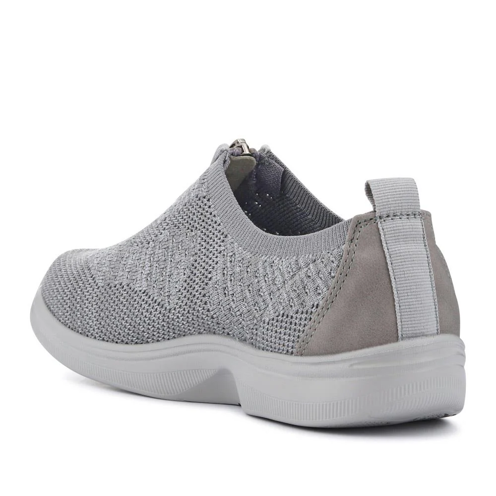 Extra-Wide Slip-On Shoes - ELENNE / 326 956 - Light Grey - Image 3