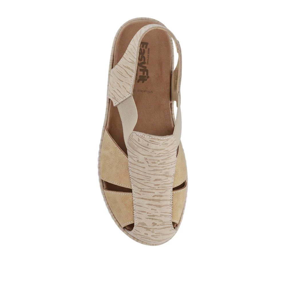 Extra-Wide Stretch-Fit Sandals - GRANA / 327 119 - Beige - Image 4