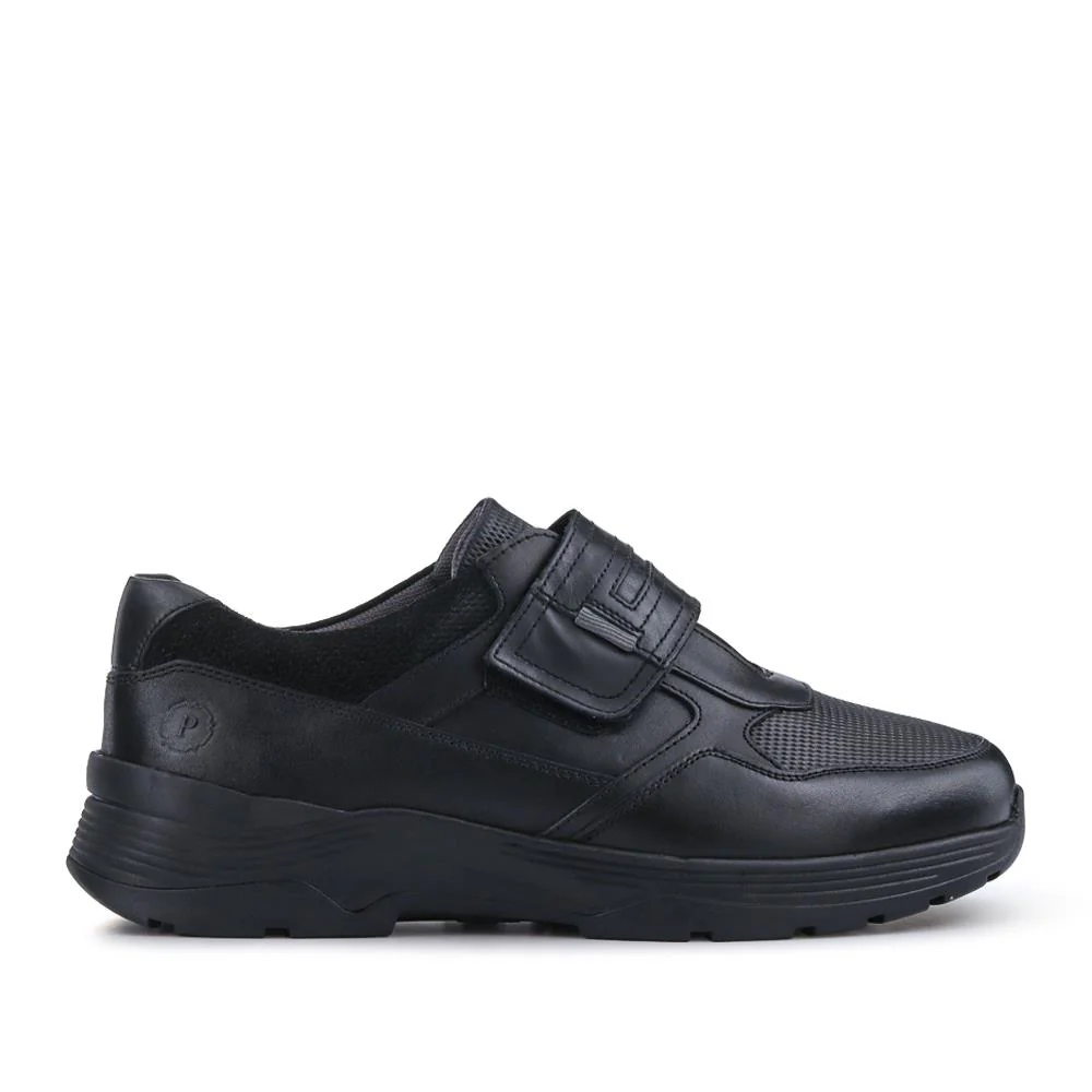 Extra-Wide Stretch Touch-Fasten Shoes - GUY / 326 966 - Black - Image 2