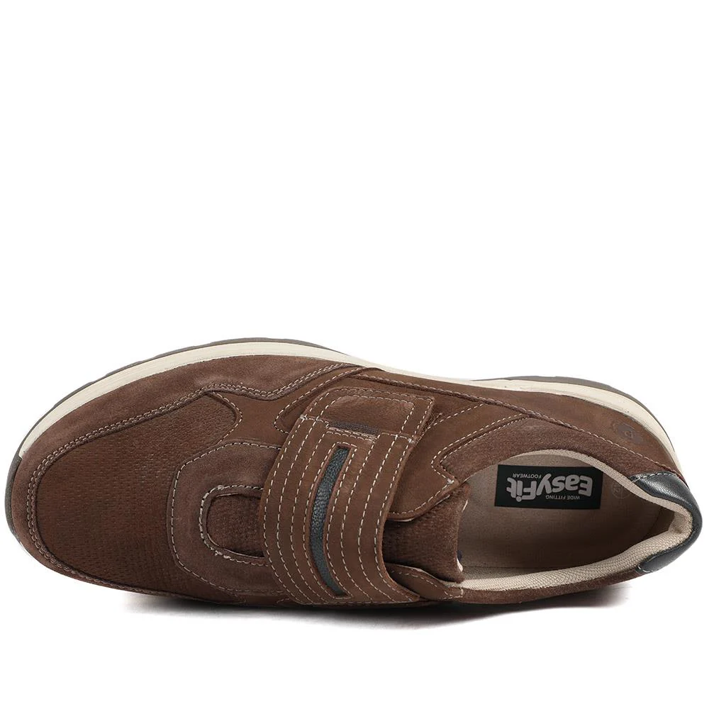 Extra-Wide Stretch Touch-Fasten Shoes - GUY / 326 966 - Brown - Image 4