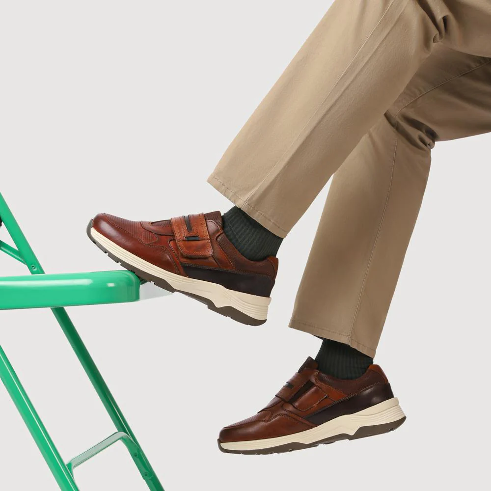 Extra-Wide Stretch Touch-Fasten Shoes - GUY / 326 966 - Cognac - Image 5