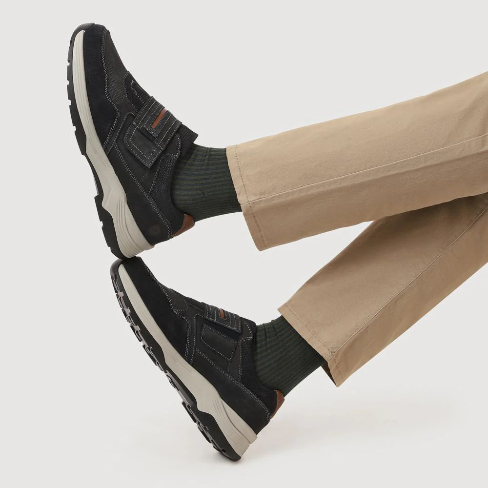 Extra-Wide Stretch Touch-Fasten Shoes - GUY / 326 966 - Navy - Image 5