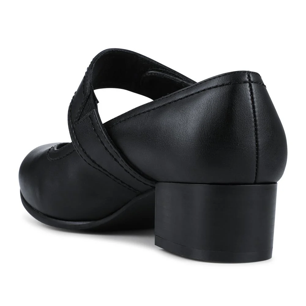 Extra-Wide Touch-Fasten Mary Janes - ALBA / 328 061 - Black - Image 3