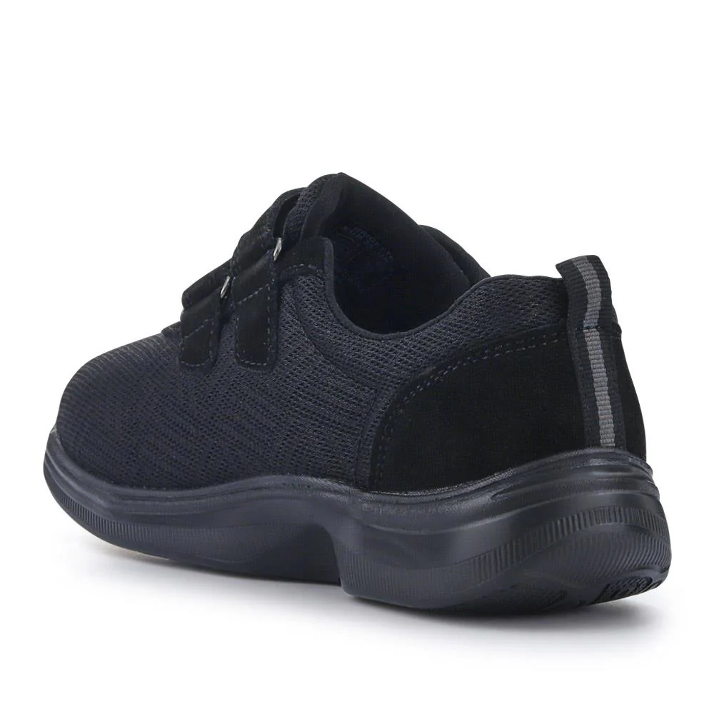 Extra-Wide Touch-Fasten Monk Shoes - BRIGETTE / 327 105 - Black-Black - Image 3