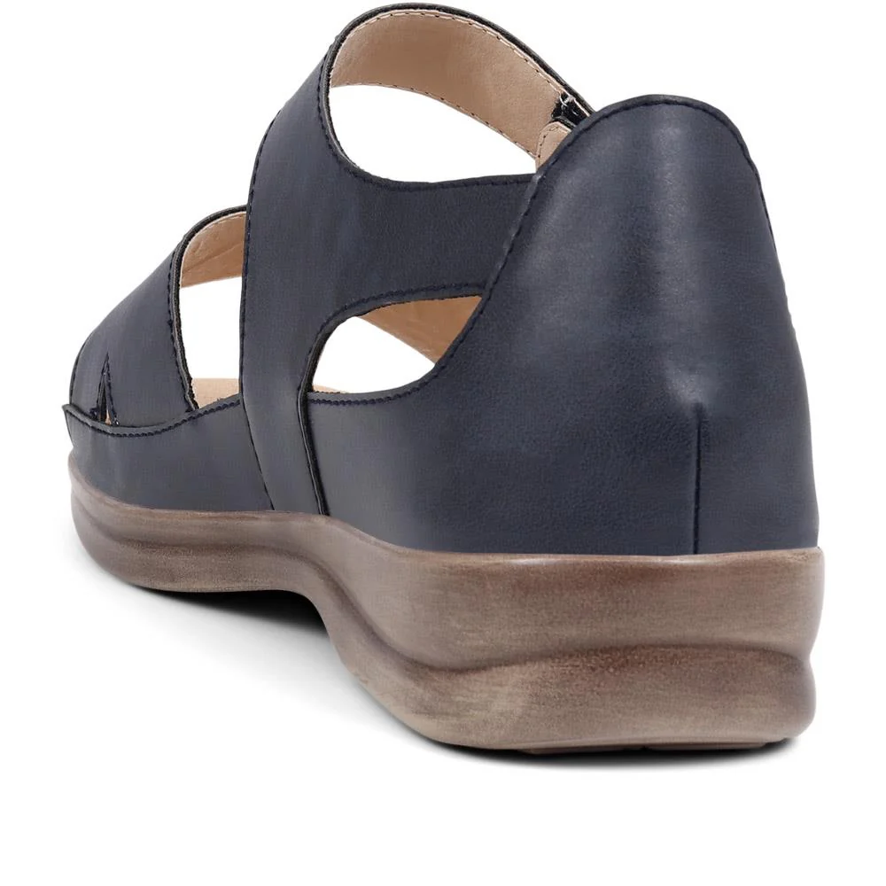 Extra-Wide Touch-Fasten Sandals - CARYL / 325 590 - Navy - Image 3