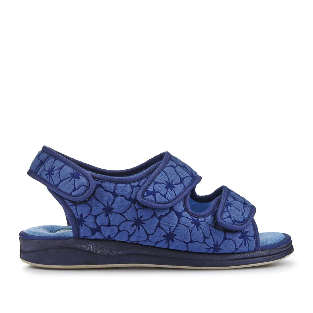 Extra-Wide Water-Resistant Slippers - REETA / 327 508 - Navy - Image 2