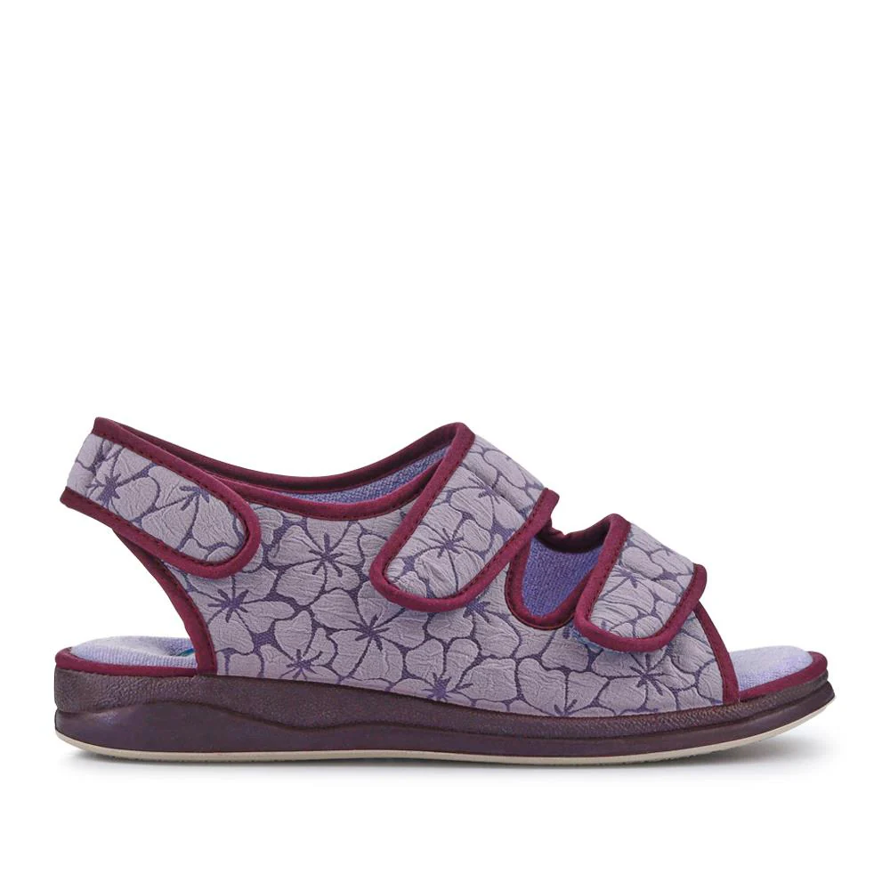 Extra-Wide Water-Resistant Slippers - REETA / 327 508 - Purple - Image 2