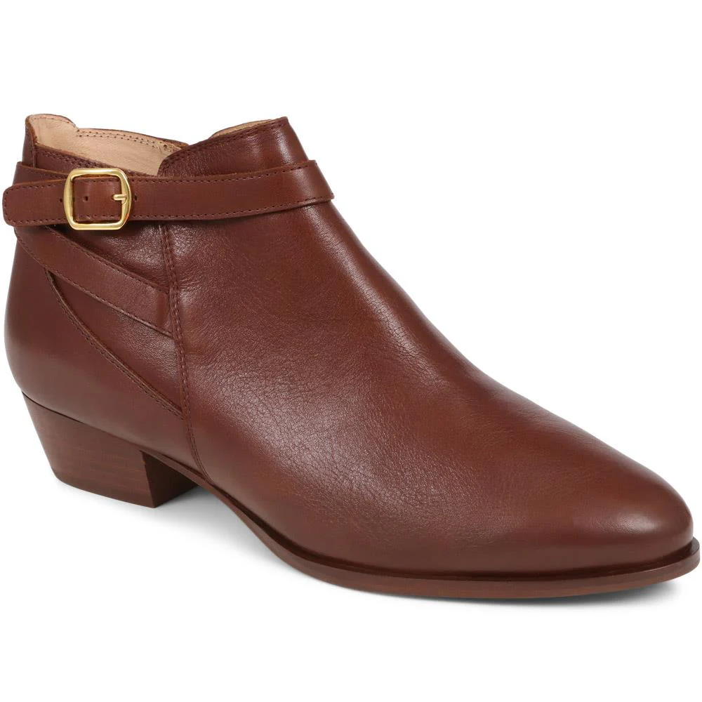 Fairlop Leather Heeled Ankle Boots - FAIRLOP / 324 289 - Tan