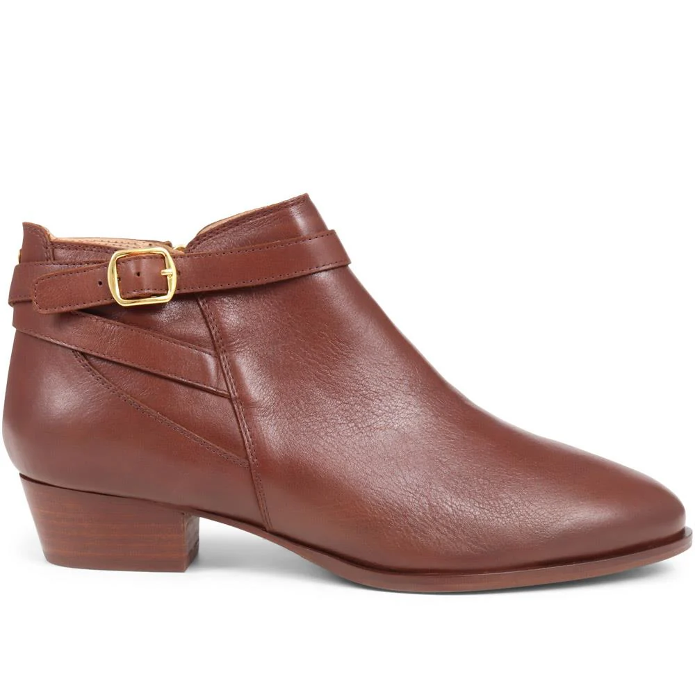 Fairlop Leather Heeled Ankle Boots - FAIRLOP / 324 289 - Tan - Image 2