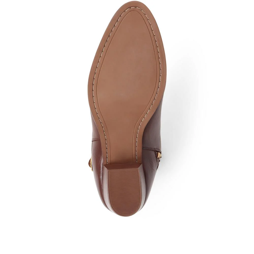 Fairlop Leather Heeled Ankle Boots - FAIRLOP / 324 289 - Tan - Image 4