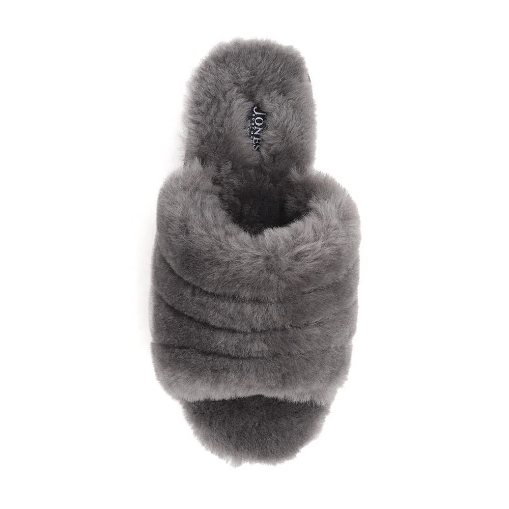 Falonda Faux-Fur Slippers - FALONDA / 326 074 - Grey - Image 4