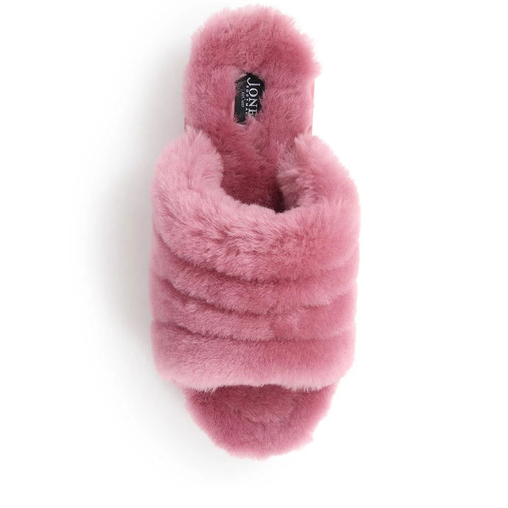 Falonda Faux-Fur Slippers - FALONDA / 326 074 - Pink - Image 5