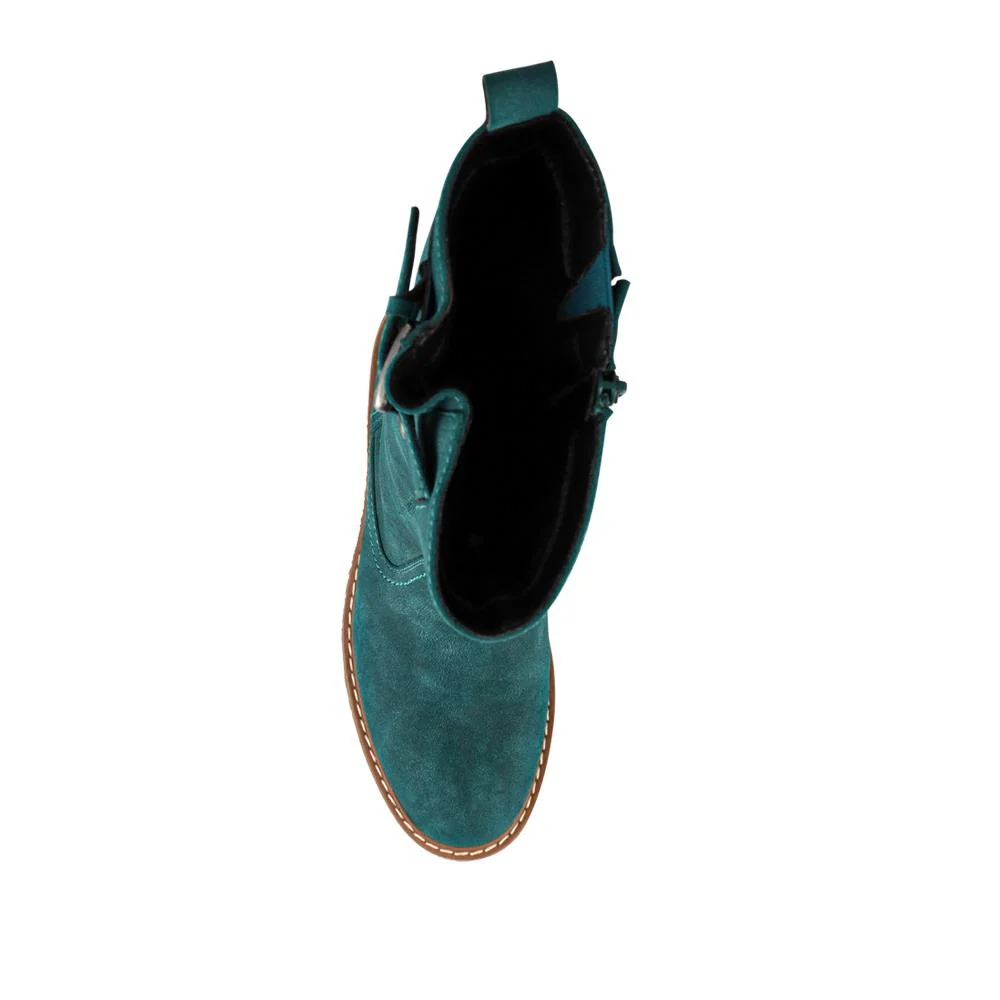 Fashionable Zip Up Calf Length Boots - WBINS42104 / 328 451 - Teal - Image 5
